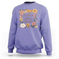 Foxtrots Deltas Tangos Boho Floral Sweatshirt Funny Offensive Retro