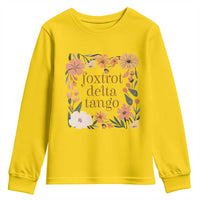Foxtrots Deltas Tangos Boho Floral Youth Sweatshirt Funny Offensive