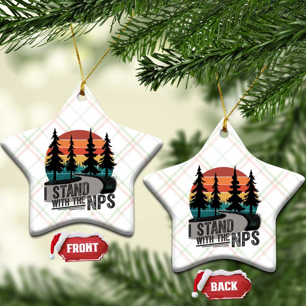 I Stand With The NPS Ceramic Ornament National Park Support Park Rangers - Wonder Print Shop