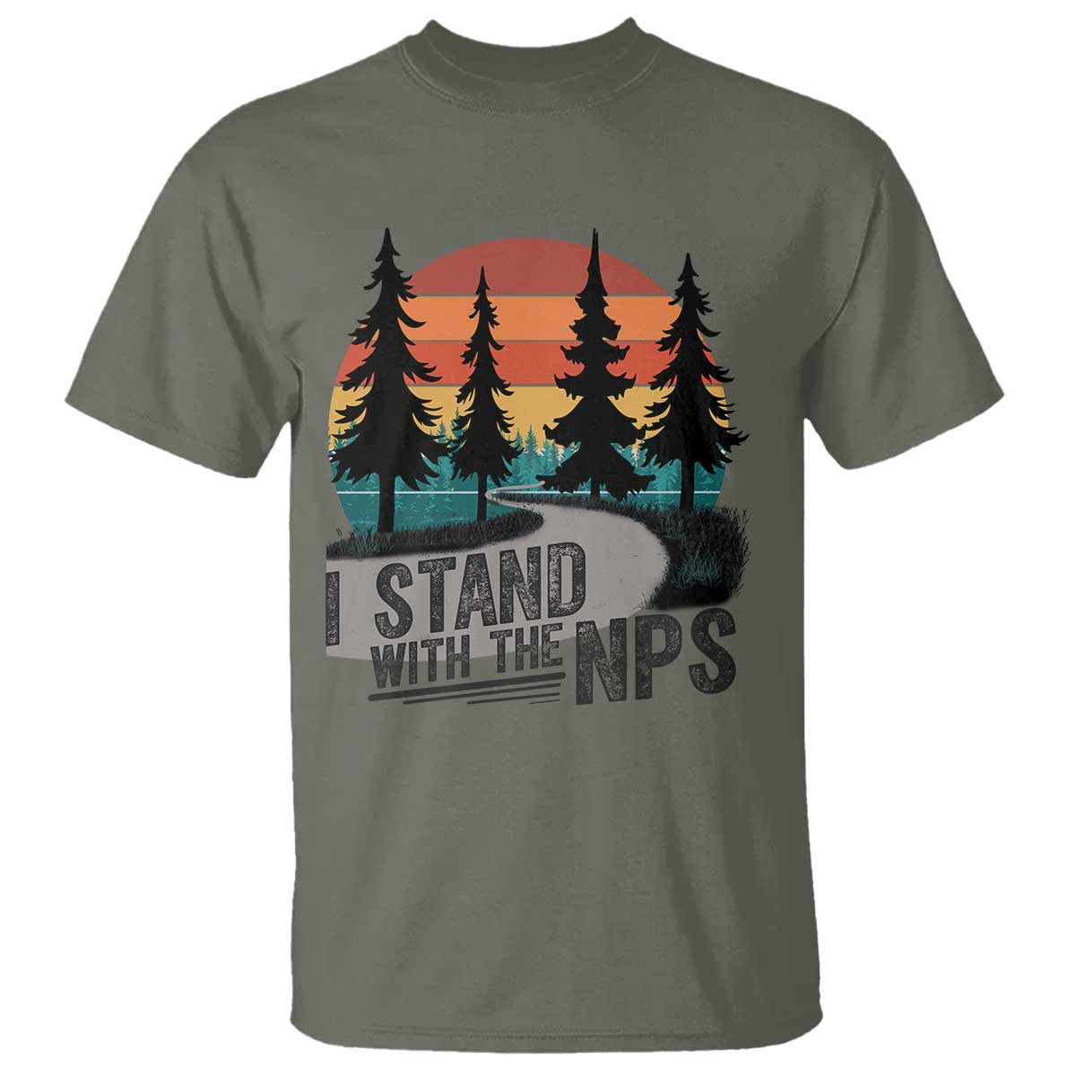 I Stand With The NPS T Shirt National Park Support Park Rangers
