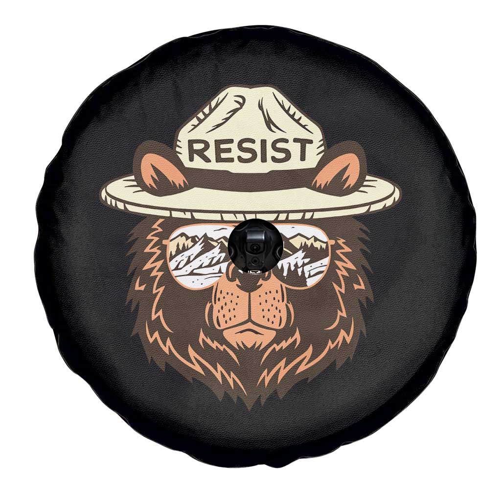 Resist Bear Retro Vintage Spare Tire Cover