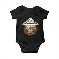 Resist Bear Retro Vintage Baby Onesie