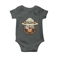 Resist Bear Retro Vintage Baby Onesie