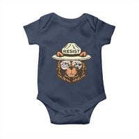 Resist Bear Retro Vintage Baby Onesie