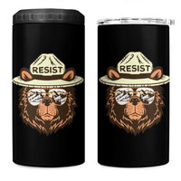 Resist Bear Retro Vintage 4 in 1 Can Cooler Tumbler