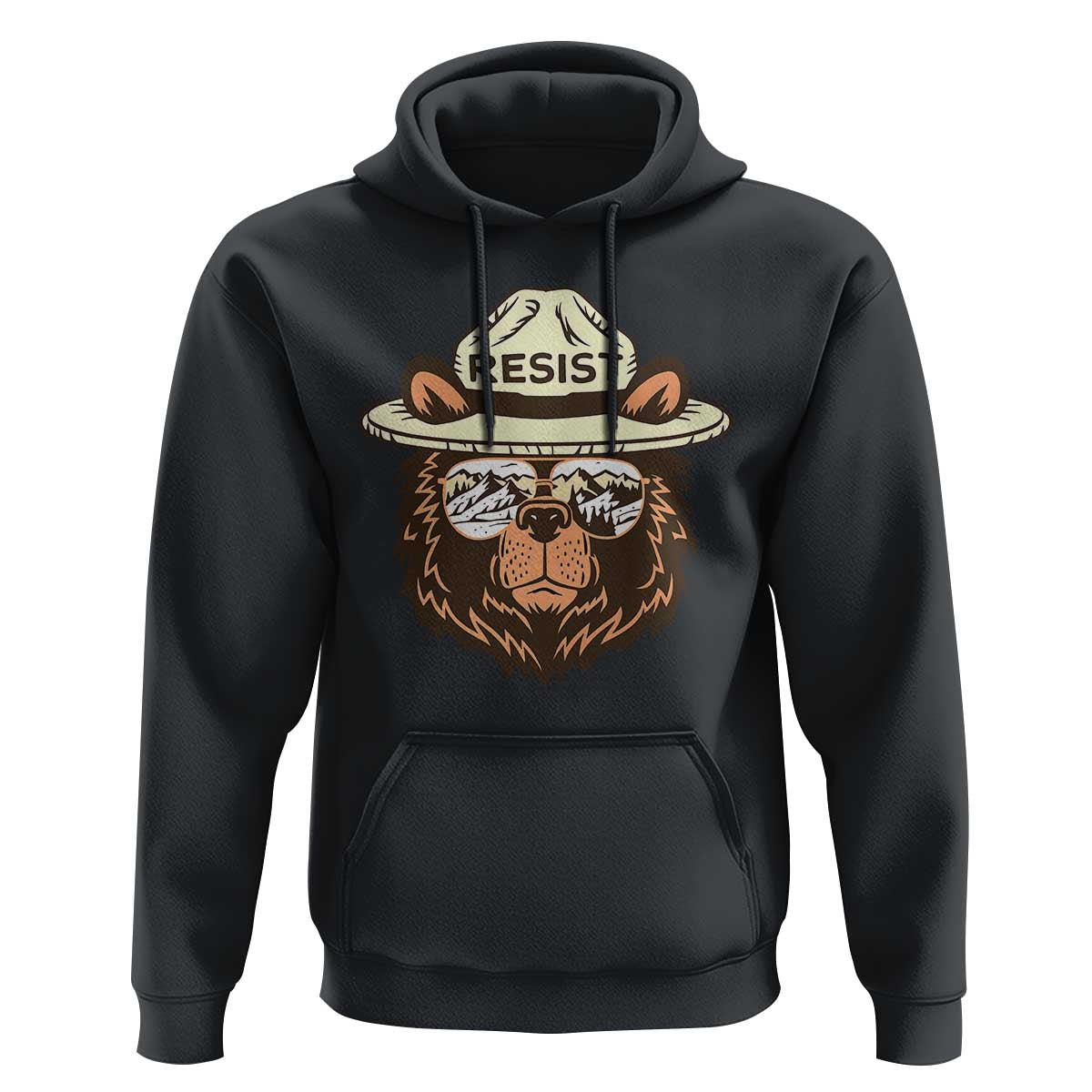 Resist Bear Retro Vintage Hoodie
