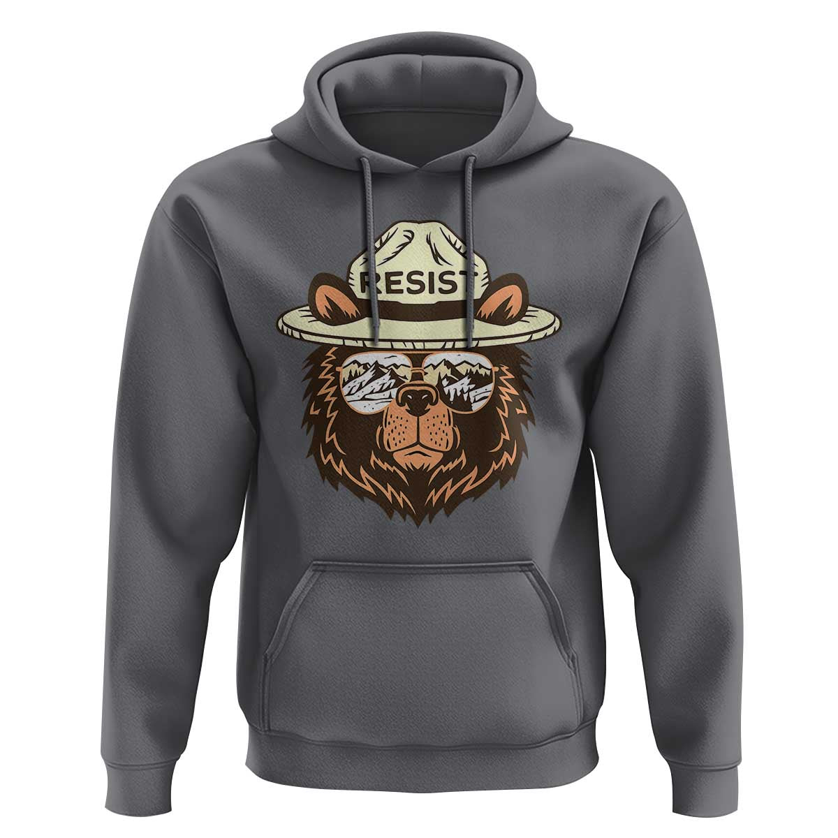 Resist Bear Retro Vintage Hoodie