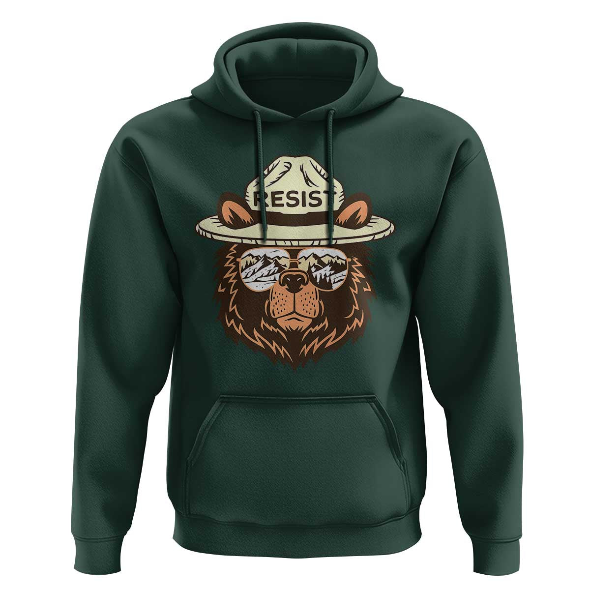 Resist Bear Retro Vintage Hoodie