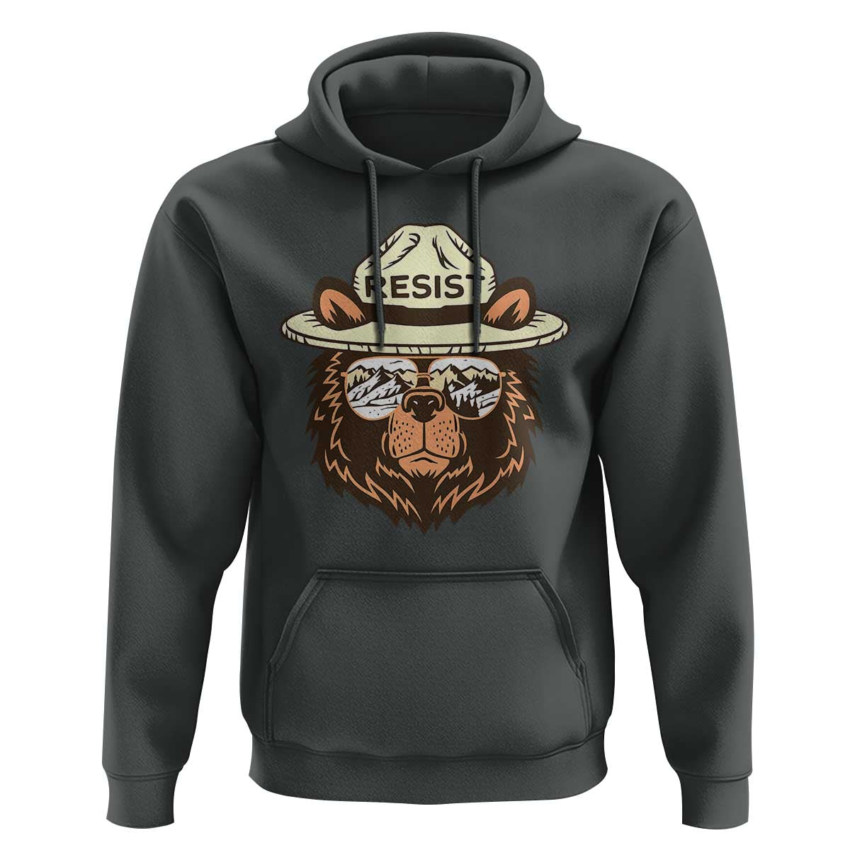 Resist Bear Retro Vintage Hoodie