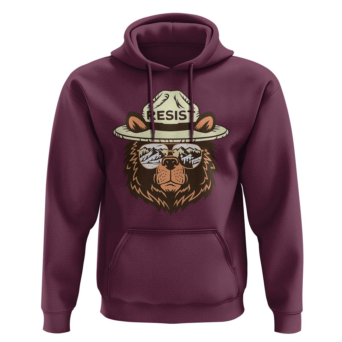 Resist Bear Retro Vintage Hoodie