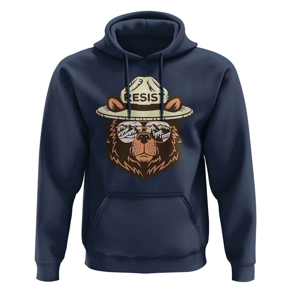 Resist Bear Retro Vintage Hoodie