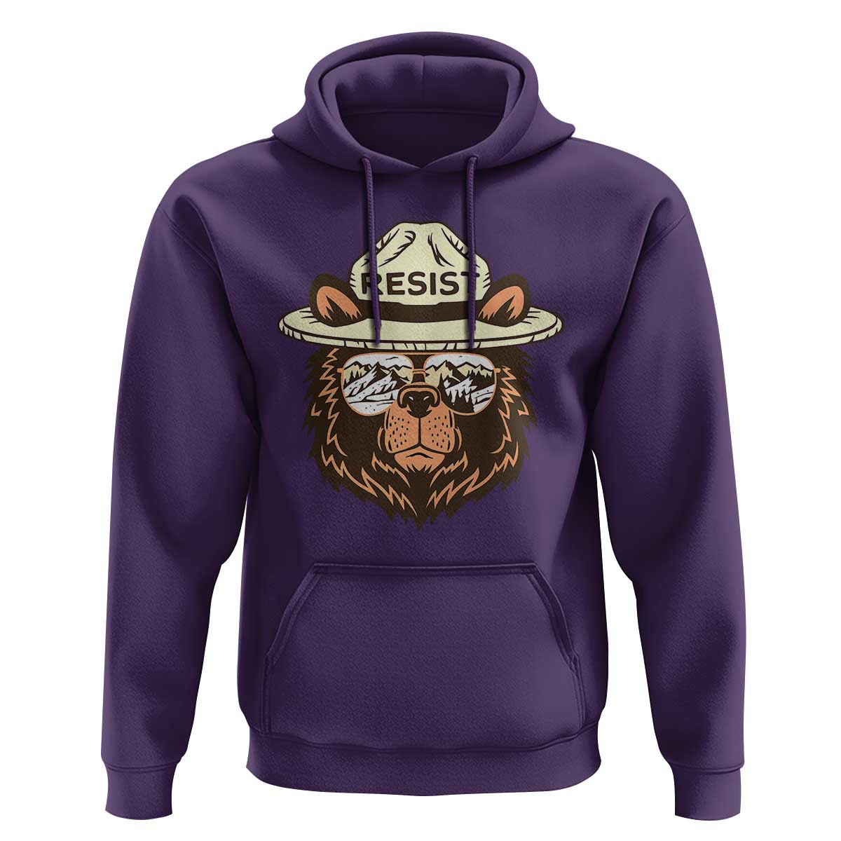 Resist Bear Retro Vintage Hoodie
