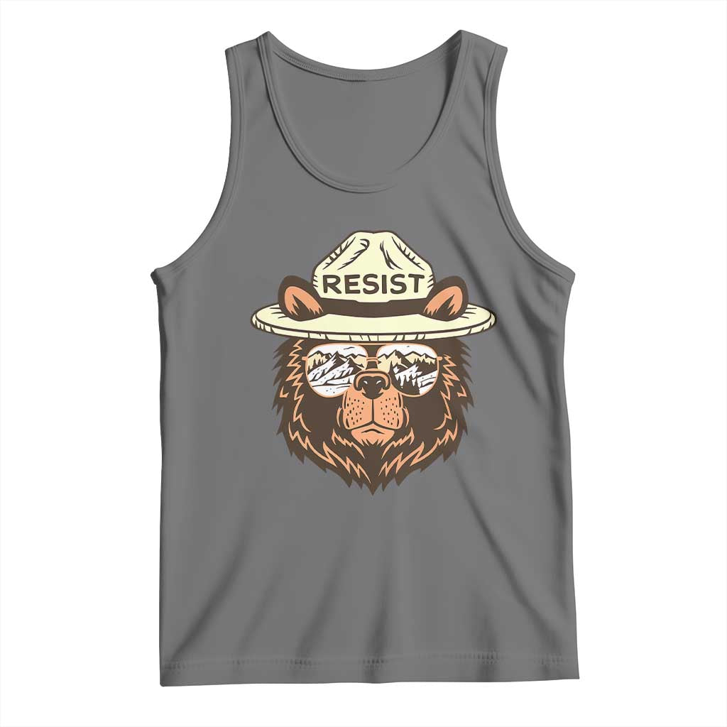 Resist Bear Retro Vintage Tank Top