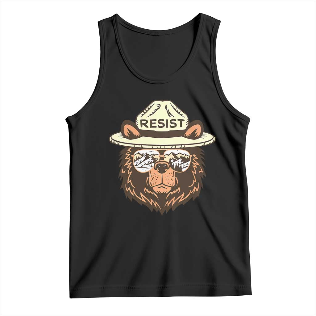 Resist Bear Retro Vintage Tank Top