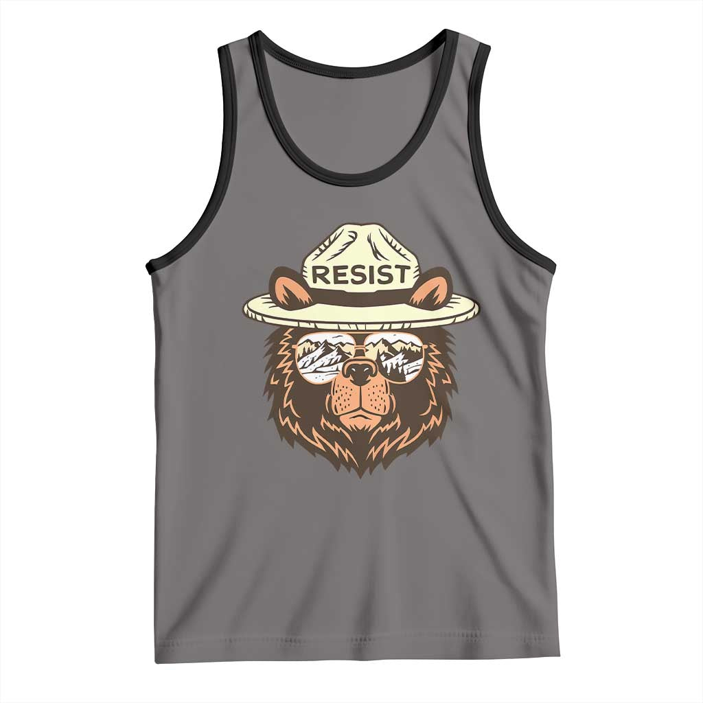 Resist Bear Retro Vintage Tank Top