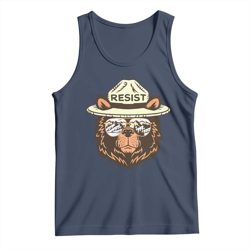 Resist Bear Retro Vintage Tank Top