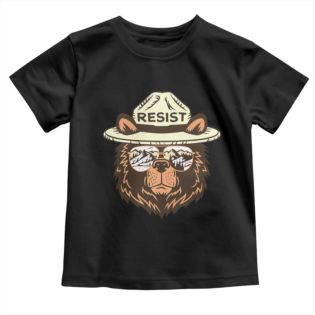 Resist Bear Retro Vintage Toddler T Shirt