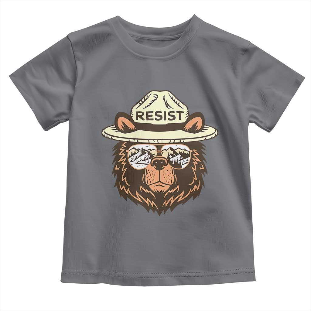 Resist Bear Retro Vintage Toddler T Shirt