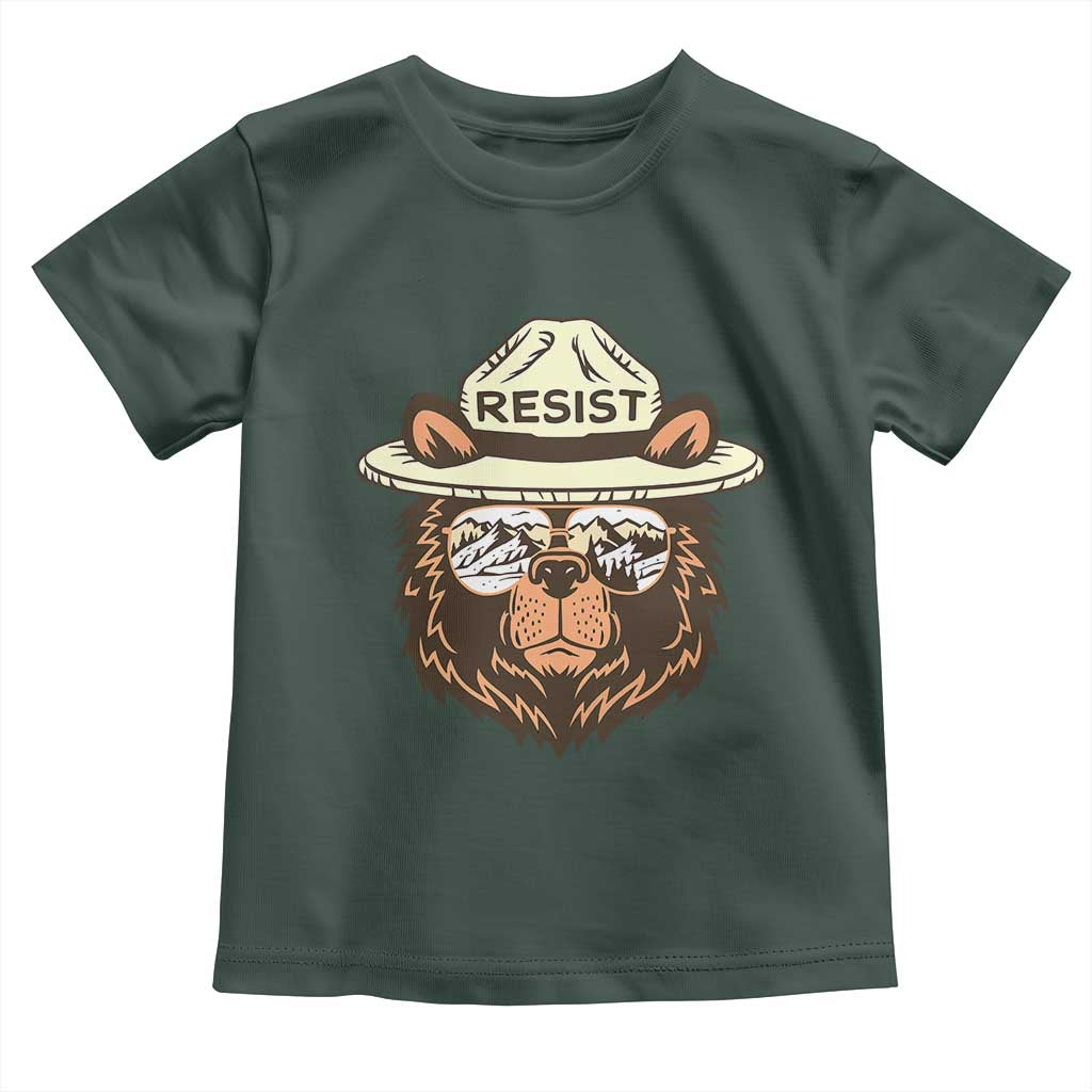 Resist Bear Retro Vintage Toddler T Shirt
