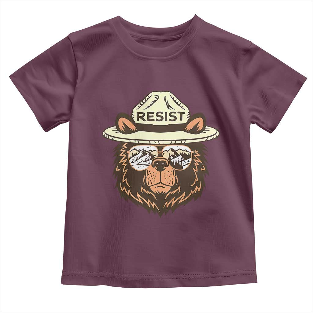 Resist Bear Retro Vintage Toddler T Shirt