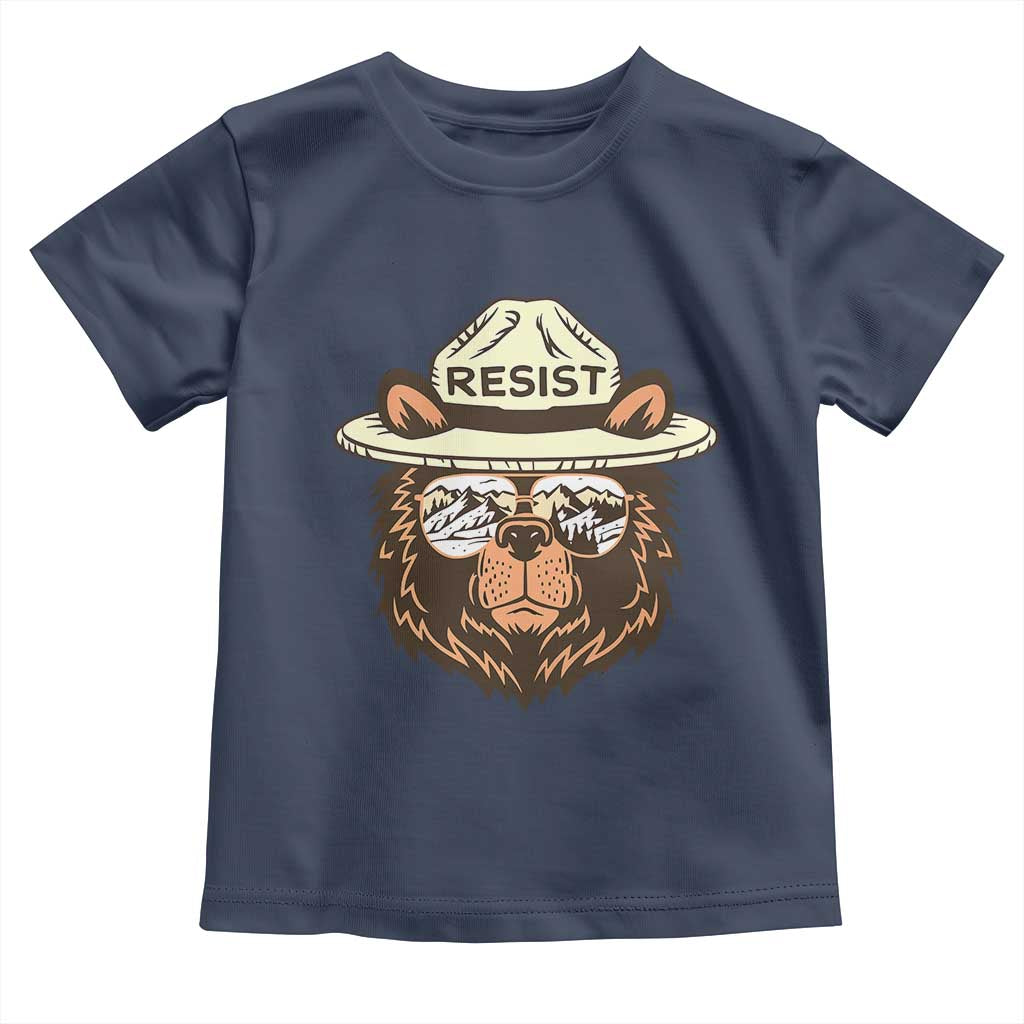 Resist Bear Retro Vintage Toddler T Shirt