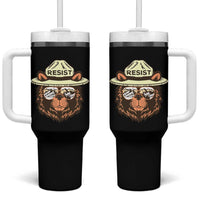 Resist Bear Retro Vintage Tumbler With Handle