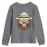 Resist Bear Retro Vintage Youth Sweatshirt