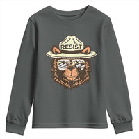 Resist Bear Retro Vintage Youth Sweatshirt