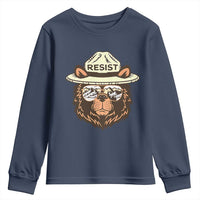 Resist Bear Retro Vintage Youth Sweatshirt