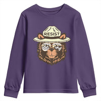 Resist Bear Retro Vintage Youth Sweatshirt