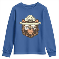 Resist Bear Retro Vintage Youth Sweatshirt