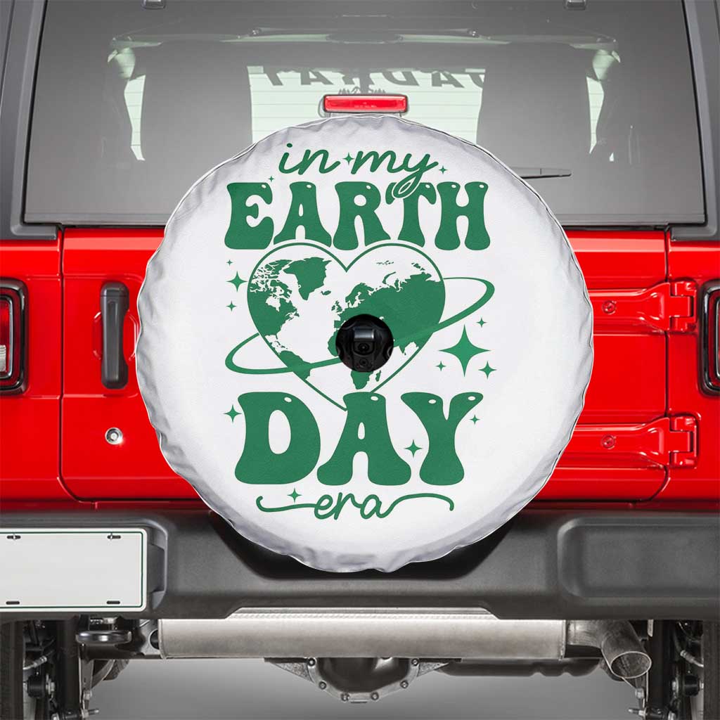 In My Earth Day Era Spare Tire Cover Cute Groovy Planet Heart