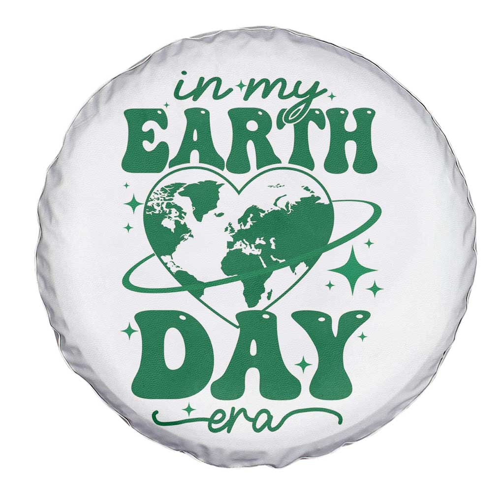 In My Earth Day Era Spare Tire Cover Cute Groovy Planet Heart