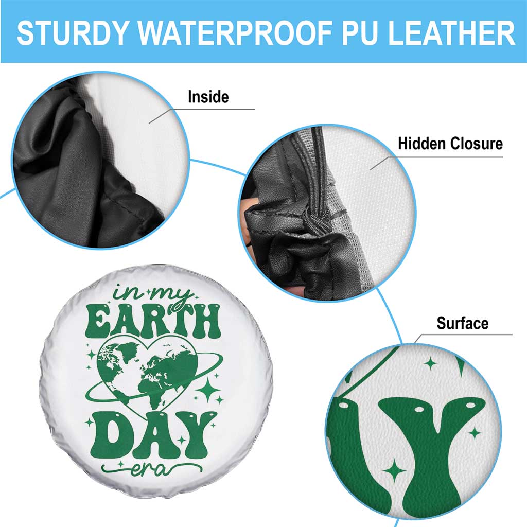 In My Earth Day Era Spare Tire Cover Cute Groovy Planet Heart