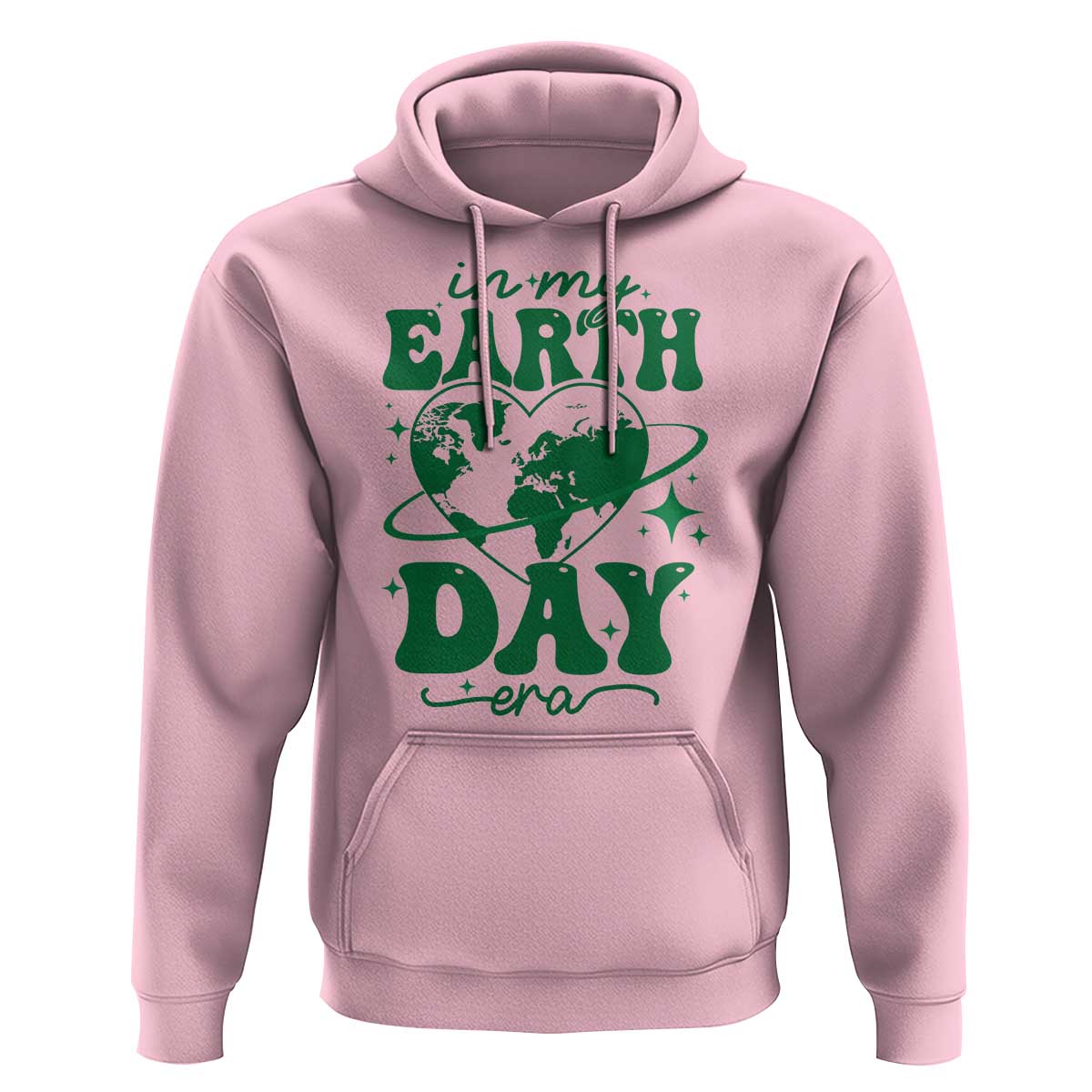 In My Earth Day Era Hoodie Cute Groovy Planet Heart