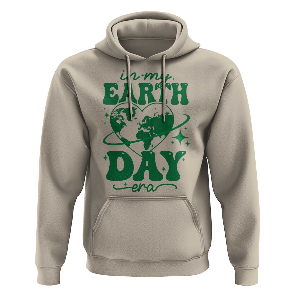 In My Earth Day Era Hoodie Cute Groovy Planet Heart