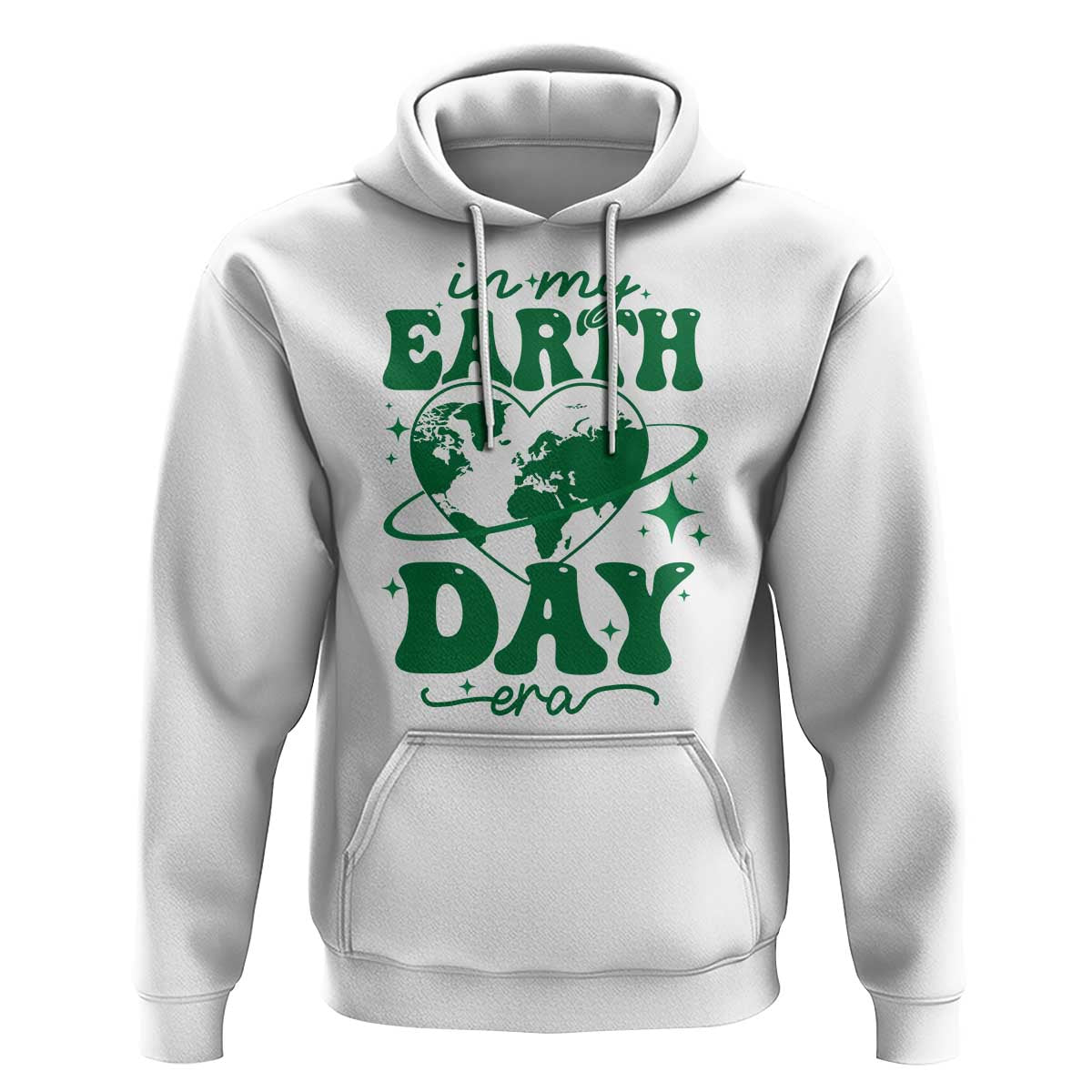 In My Earth Day Era Hoodie Cute Groovy Planet Heart