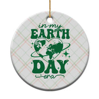 In My Earth Day Era Ceramic Ornament Cute Groovy Planet Heart - Wonder Print Shop