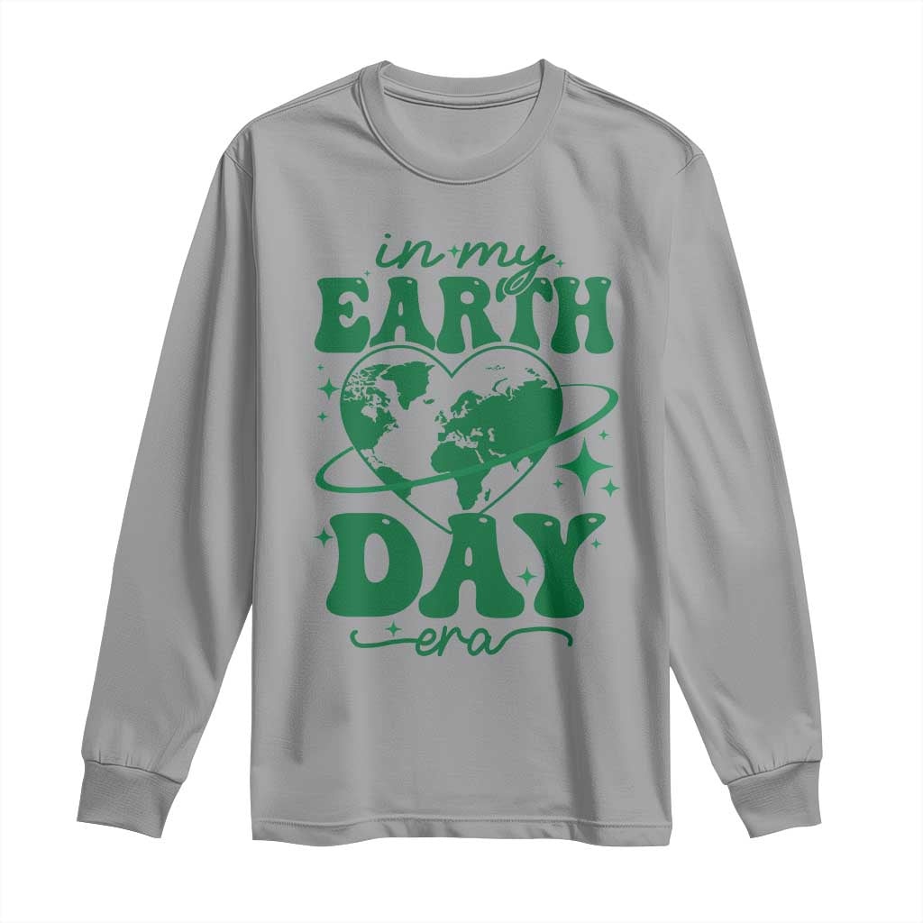 In My Earth Day Era Long Sleeve Shirt Cute Groovy Planet Heart