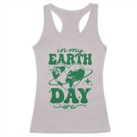 In My Earth Day Era Racerback Tank Top Cute Groovy Planet Heart