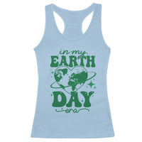 In My Earth Day Era Racerback Tank Top Cute Groovy Planet Heart
