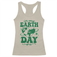 In My Earth Day Era Racerback Tank Top Cute Groovy Planet Heart