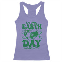 In My Earth Day Era Racerback Tank Top Cute Groovy Planet Heart