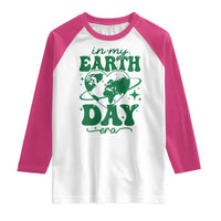 In My Earth Day Era Raglan Shirt Cute Groovy Planet Heart
