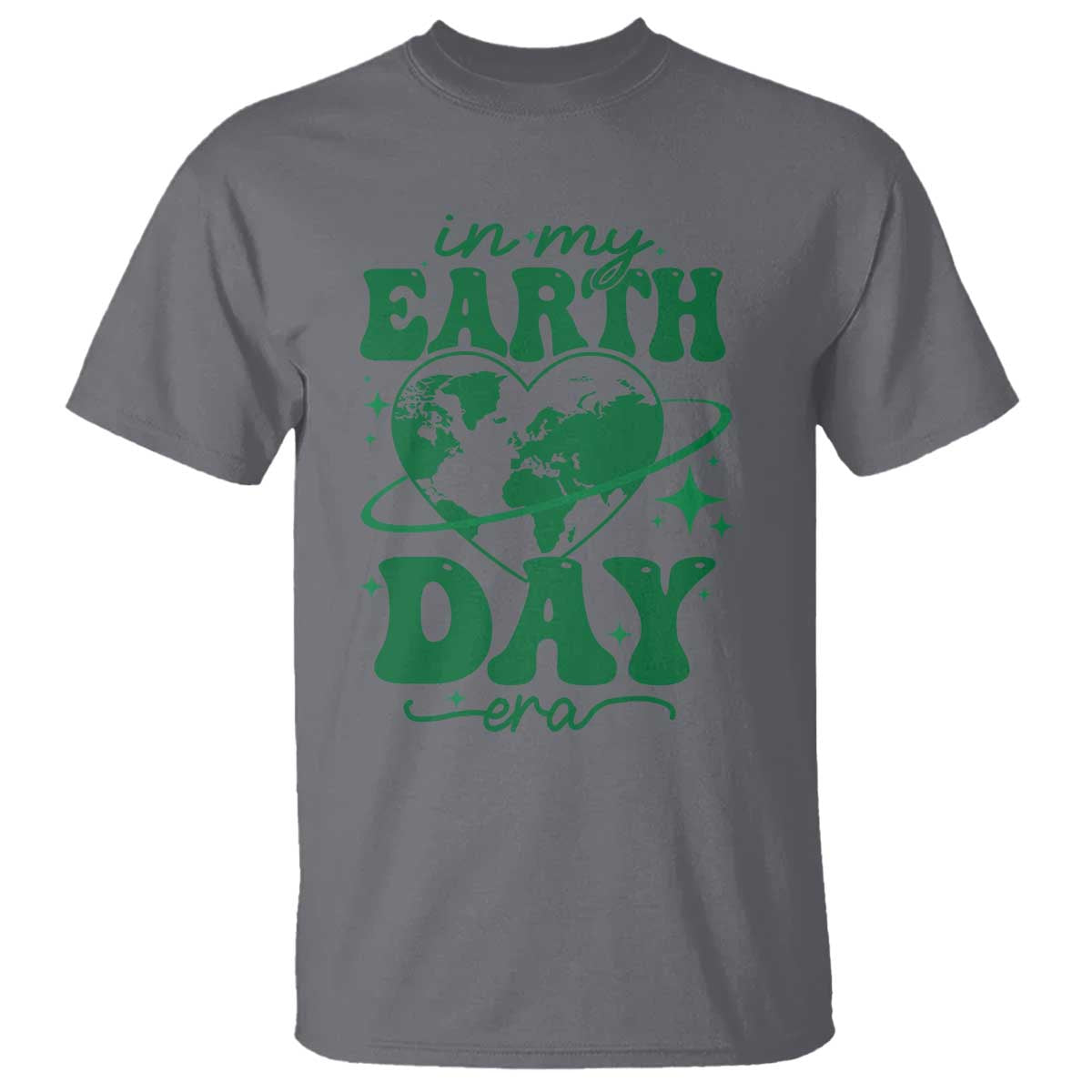 In My Earth Day Era T Shirt Cute Groovy Planet Heart