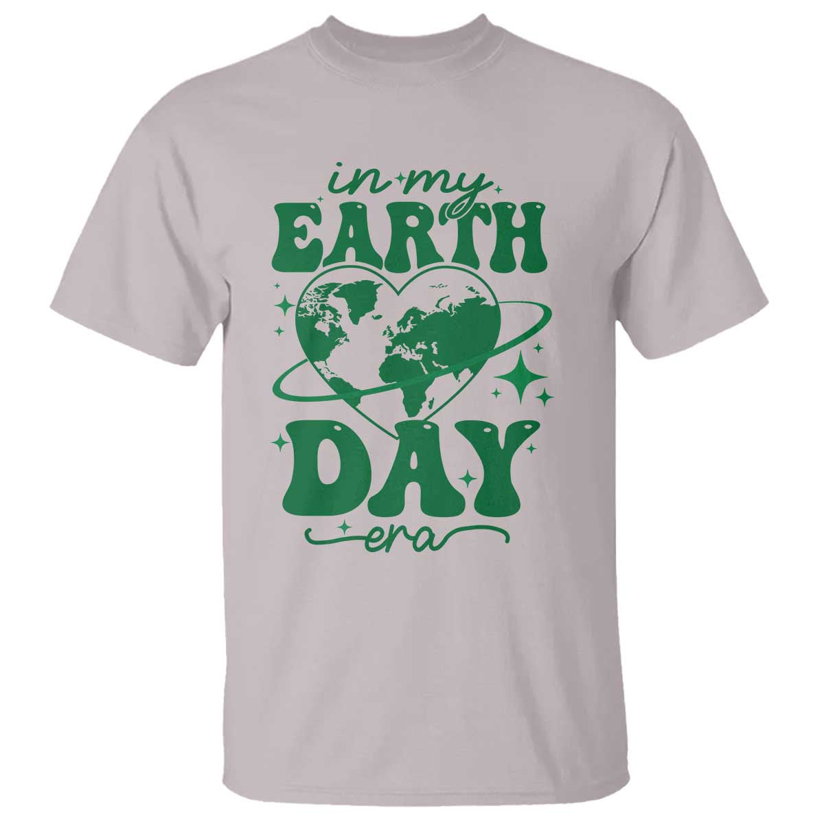 In My Earth Day Era T Shirt Cute Groovy Planet Heart