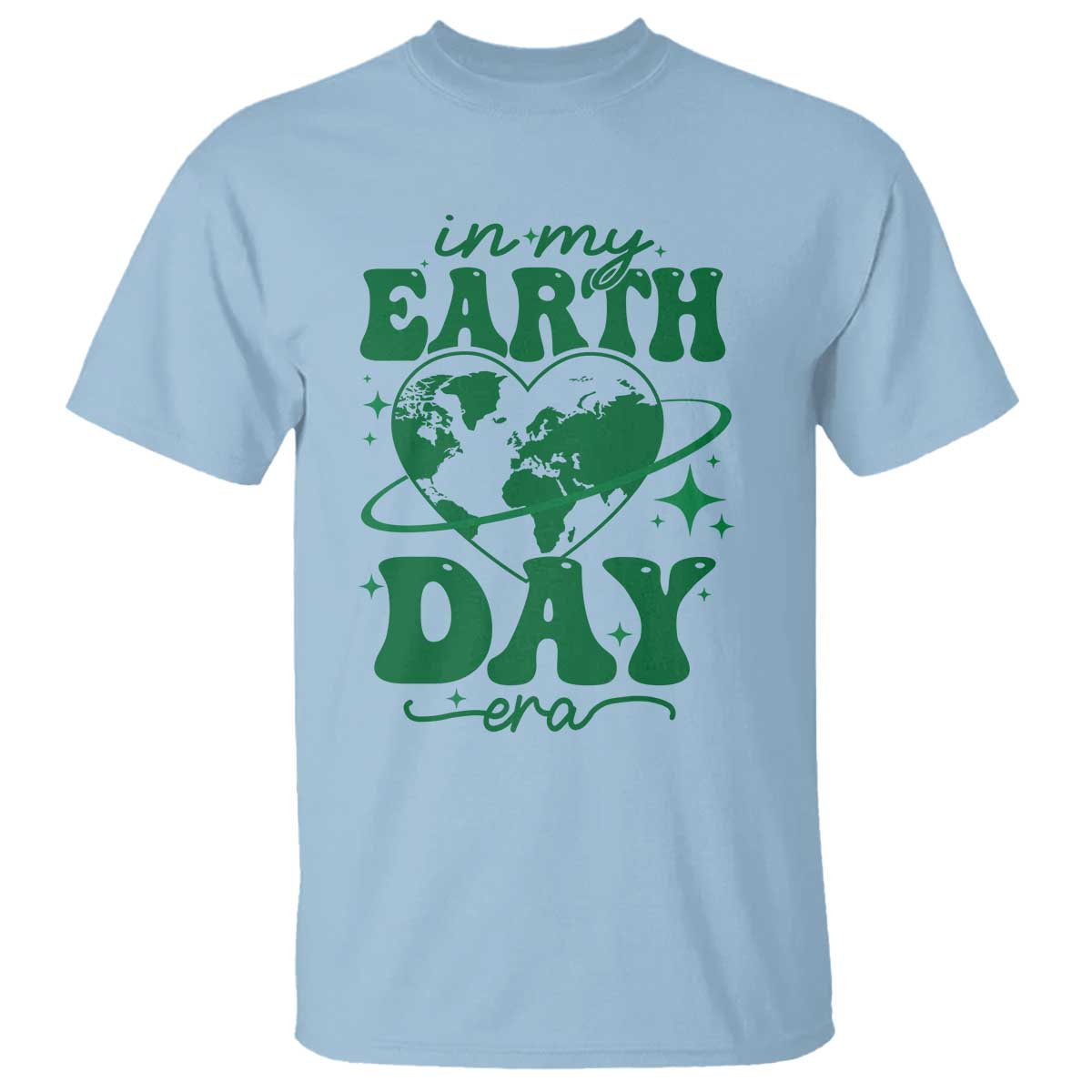 In My Earth Day Era T Shirt Cute Groovy Planet Heart