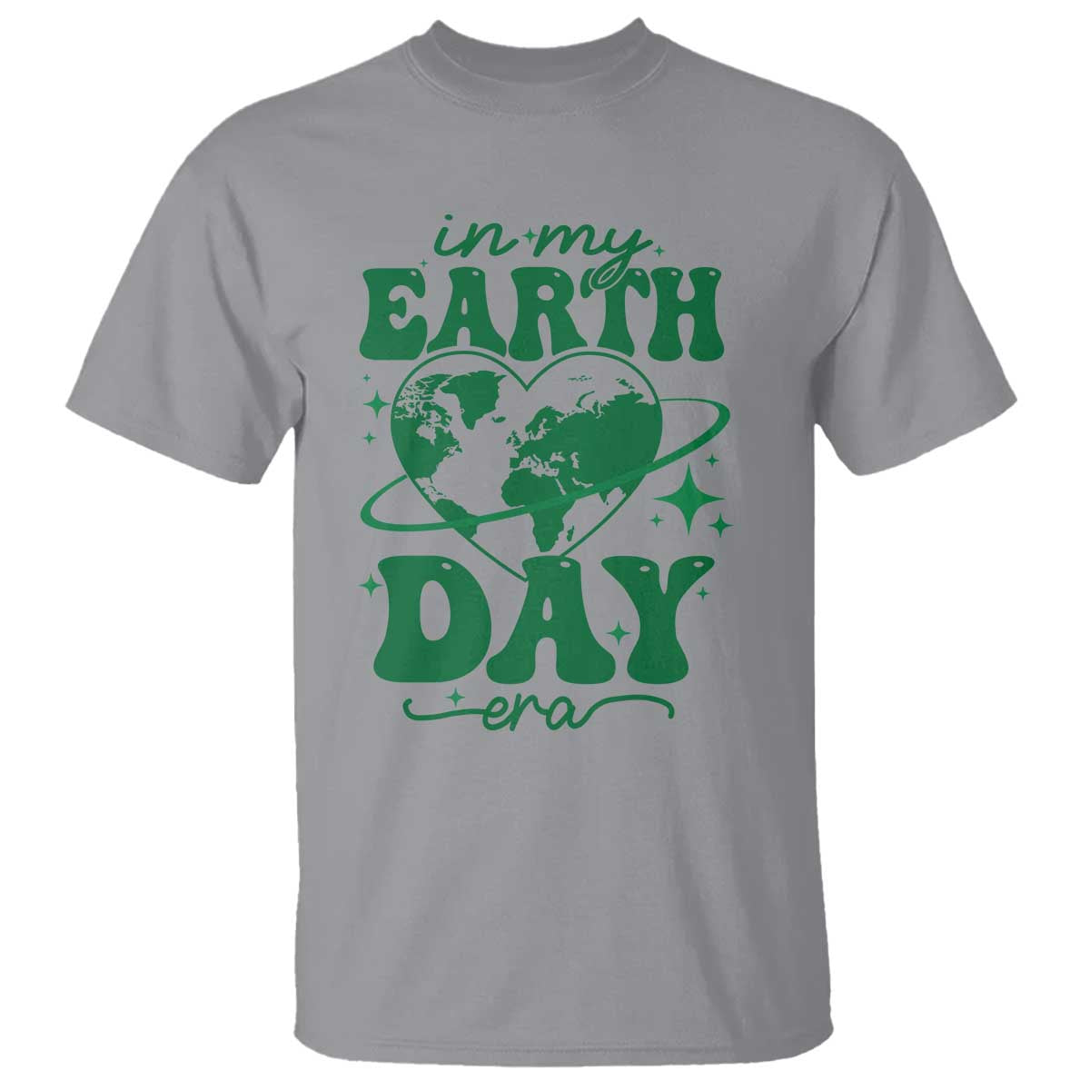 In My Earth Day Era T Shirt Cute Groovy Planet Heart