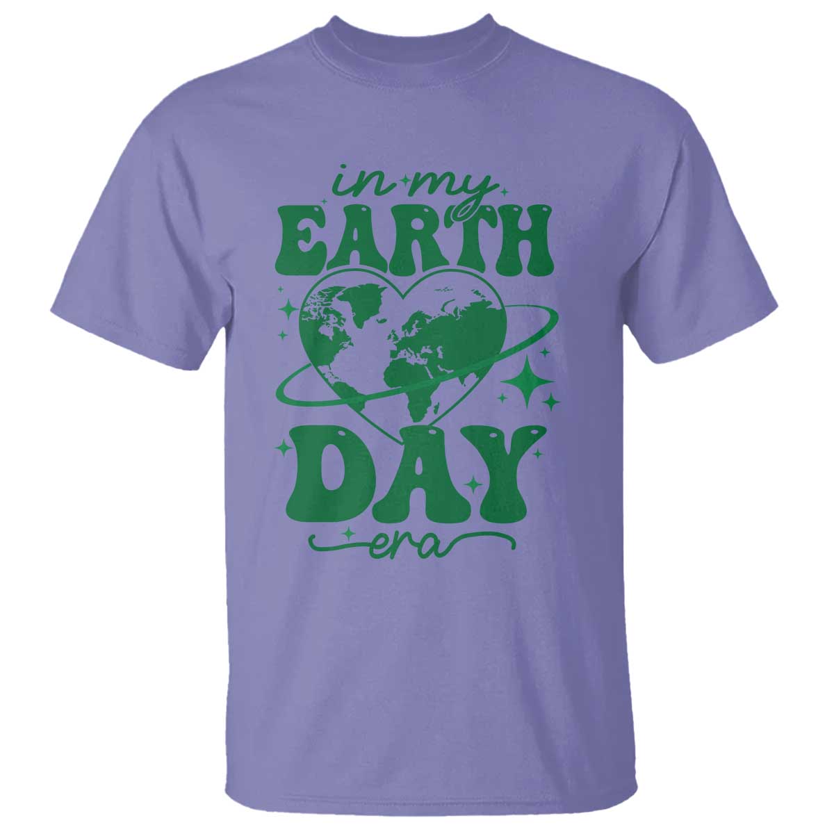 In My Earth Day Era T Shirt Cute Groovy Planet Heart