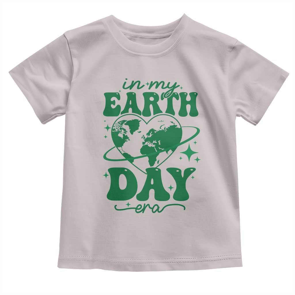 In My Earth Day Era Toddler T Shirt Cute Groovy Planet Heart